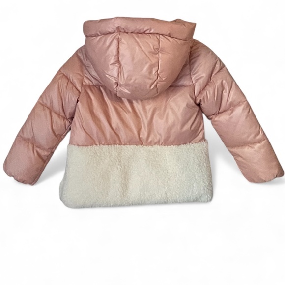 Michael Kors Toddler Girls’ Faux Fur Quilted Hooded Winter Jacket in Blush Sz- 4 - Picture 8 of 8